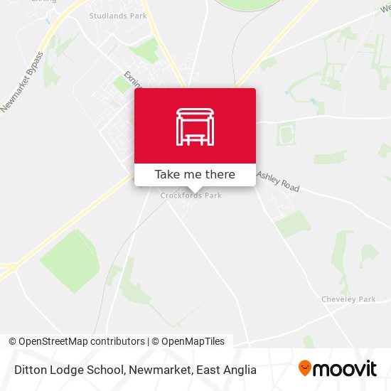 Ditton Lodge School, Newmarket map