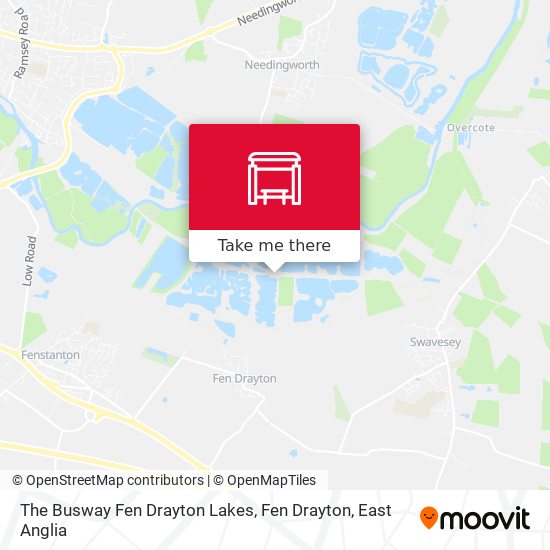The Busway Fen Drayton Lakes, Fen Drayton map