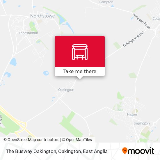 The Busway Oakington, Oakington map