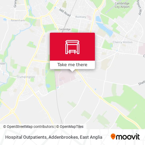 Hospital Outpatients, Addenbrookes map