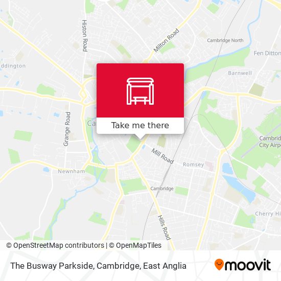 The Busway Parkside, Cambridge map