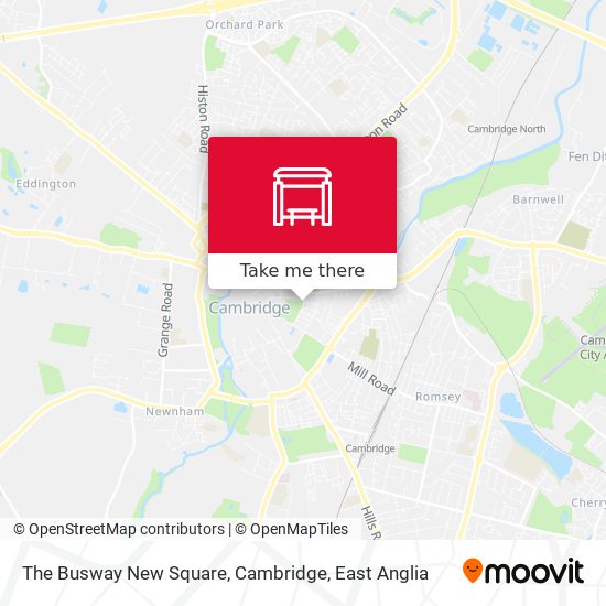 The Busway New Square, Cambridge map