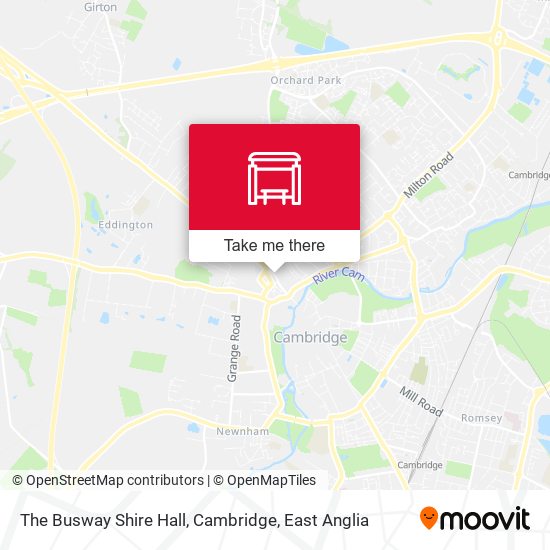 The Busway Shire Hall, Cambridge map