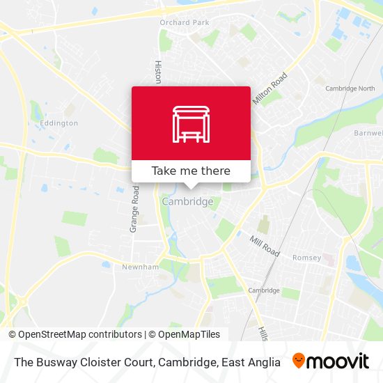 The Busway Cloister Court, Cambridge map