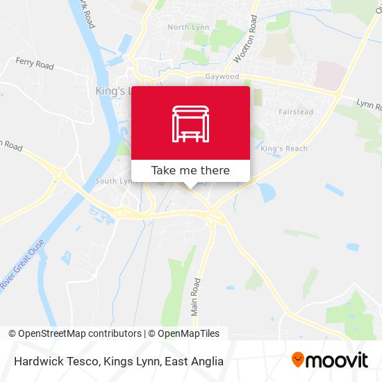 Hardwick Tesco, Kings Lynn map