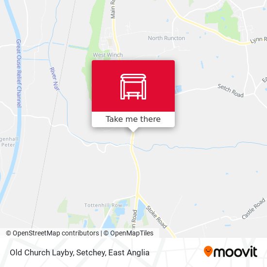 Old Church Layby, Setchey map