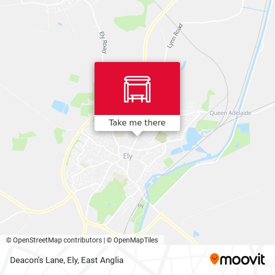Deacon's Lane, Ely map