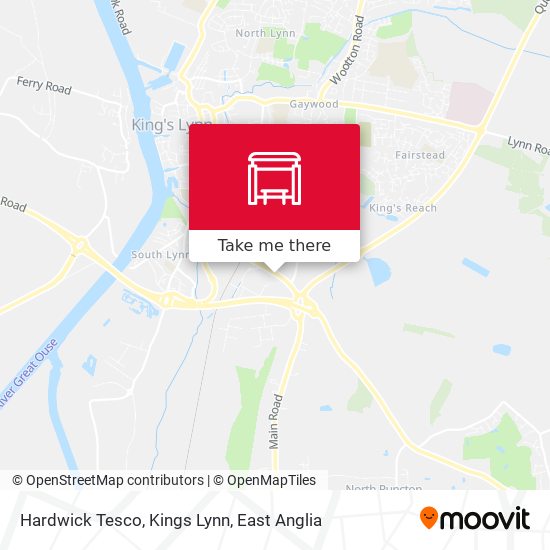 Hardwick Tesco, Kings Lynn map