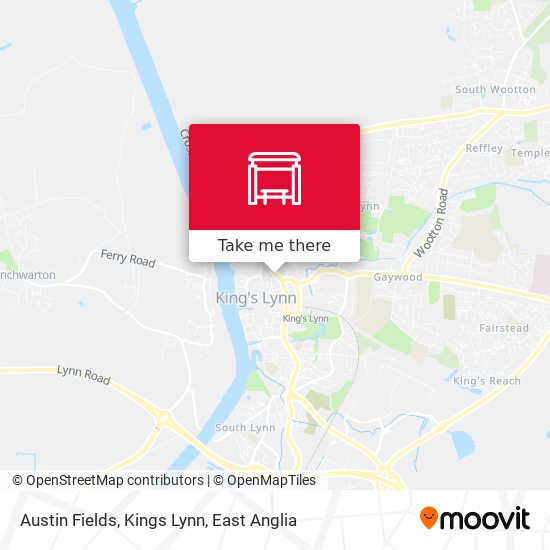 Austin Fields, Kings Lynn map