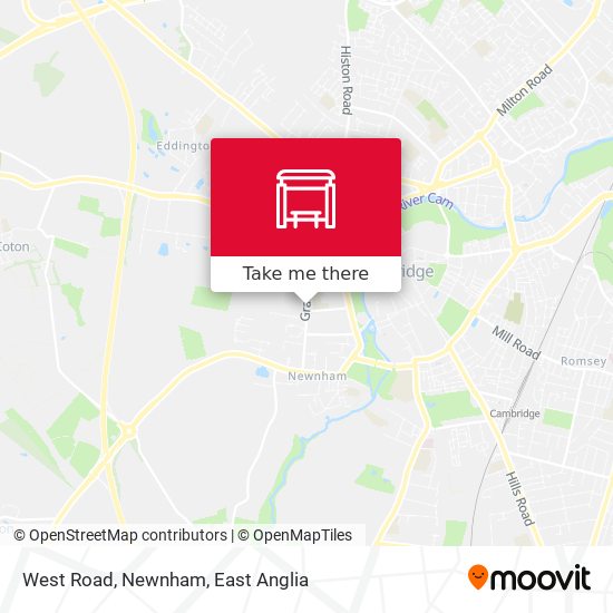West Road, Newnham map