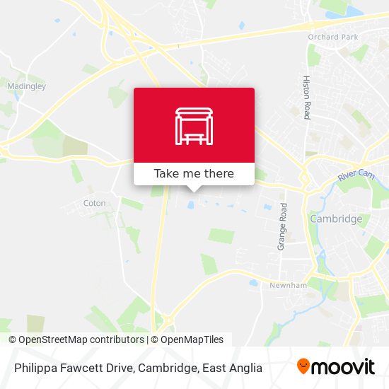 Philippa Fawcett Drive, Cambridge map