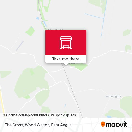 The Cross, Wood Walton map