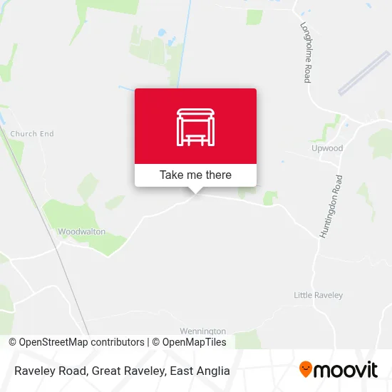 Raveley Road, Great Raveley map