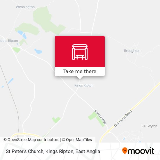 St Peter's Church, Kings Ripton map