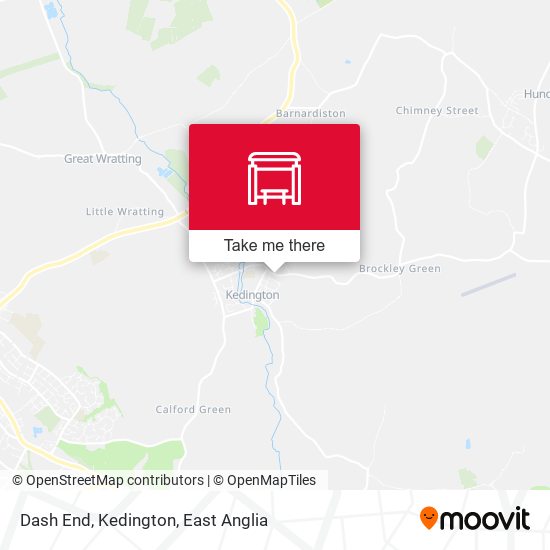Dash End, Kedington map