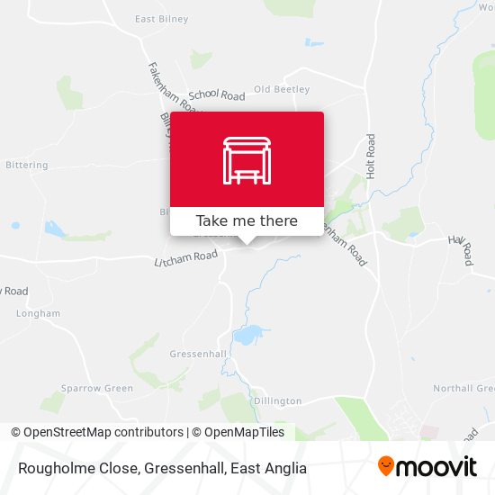 Rougholme Close, Gressenhall map