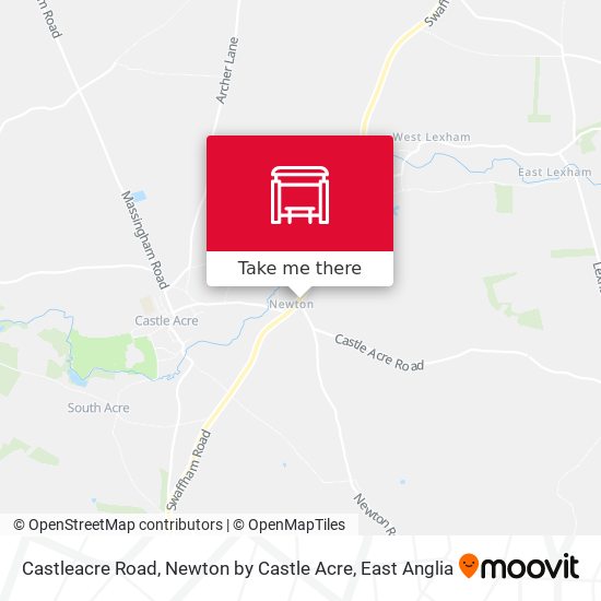 Castleacre Road, Newton by Castle Acre map