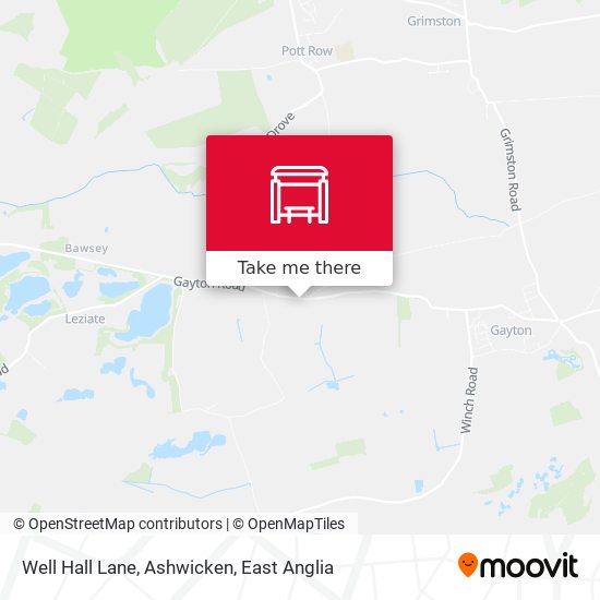 Well Hall Lane, Ashwicken map