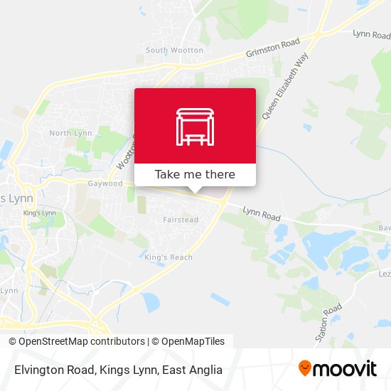 Elvington Road, Kings Lynn map