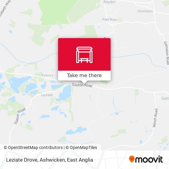 Leziate Drove, Ashwicken map