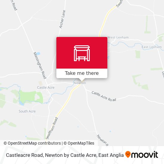 Castleacre Road, Newton by Castle Acre map