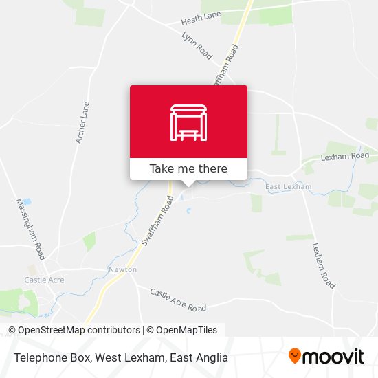 Telephone Box, West Lexham map