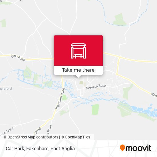 Car Park, Fakenham map