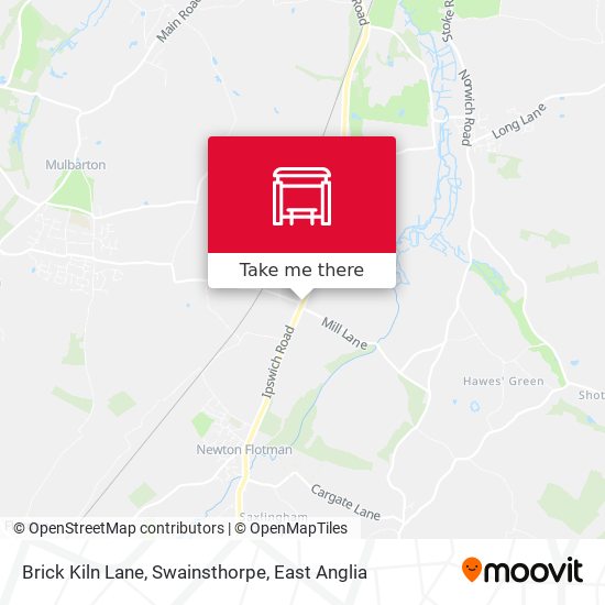 Brick Kiln Lane, Swainsthorpe map