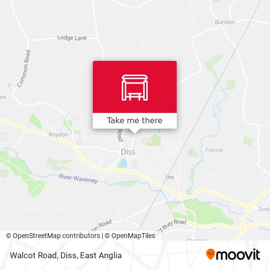 Walcot Road, Diss map