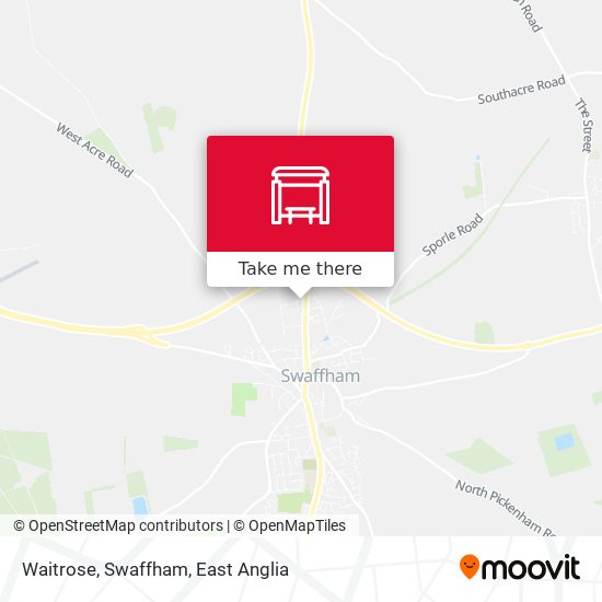 Waitrose, Swaffham map