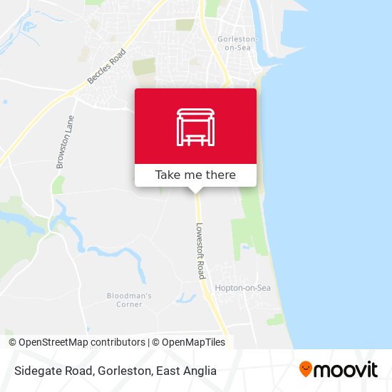 Sidegate Road, Gorleston map