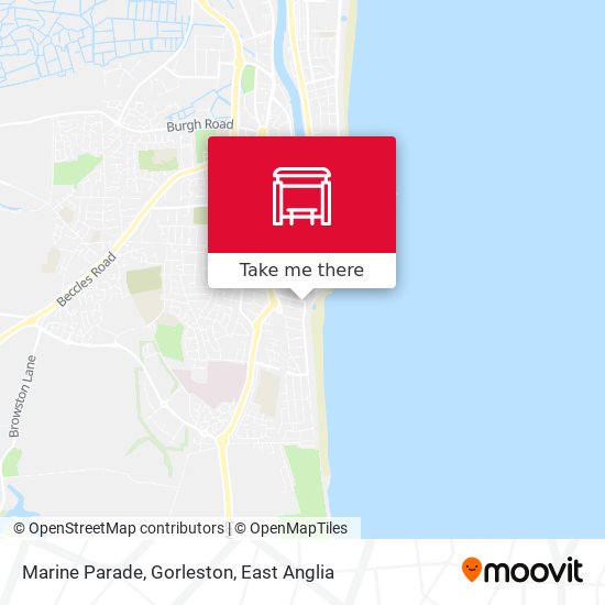 Marine Parade, Gorleston map