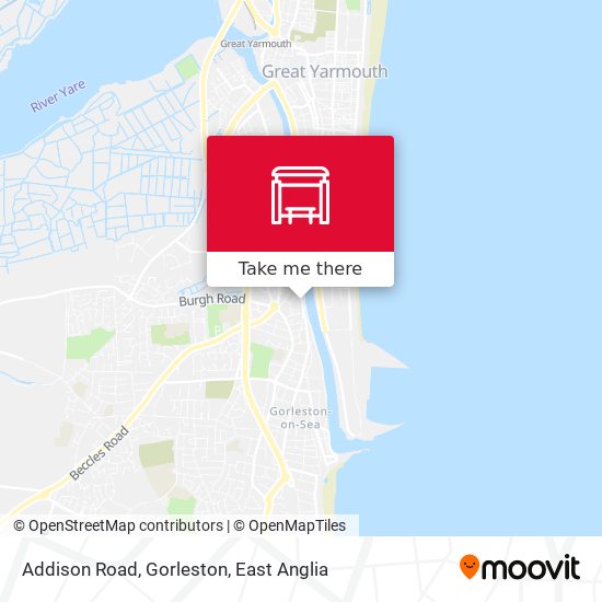 Addison Road, Gorleston map