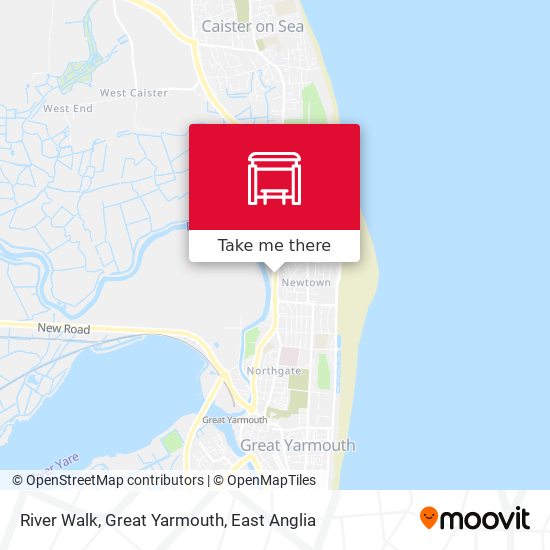 River Walk, Great Yarmouth map