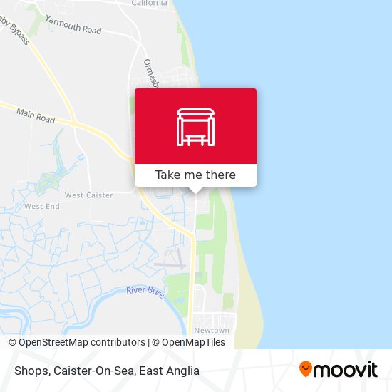 Shops, Caister-On-Sea map