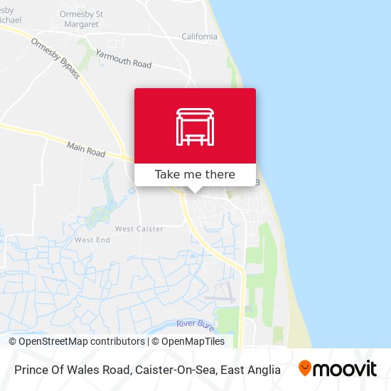 Prince Of Wales Road, Caister-On-Sea map