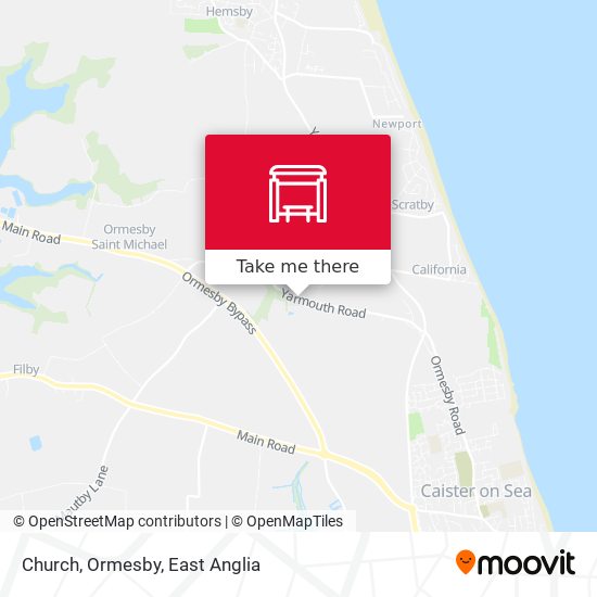 Church, Ormesby map
