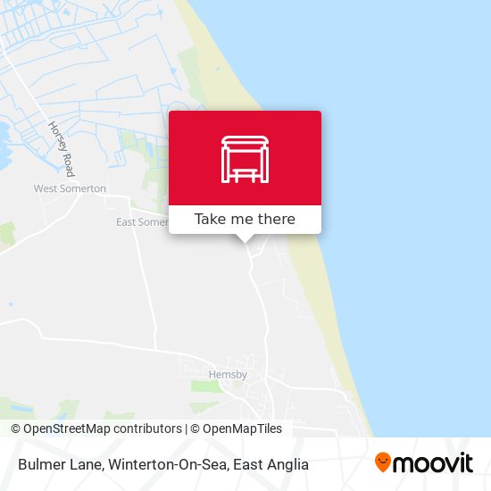 Bulmer Lane, Winterton-On-Sea map