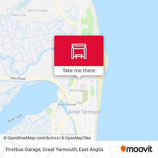 Firstbus Garage, Great Yarmouth map