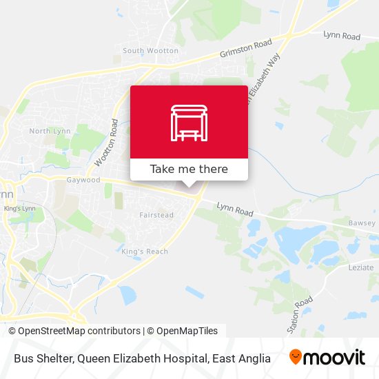 Bus Shelter, Queen Elizabeth Hospital map