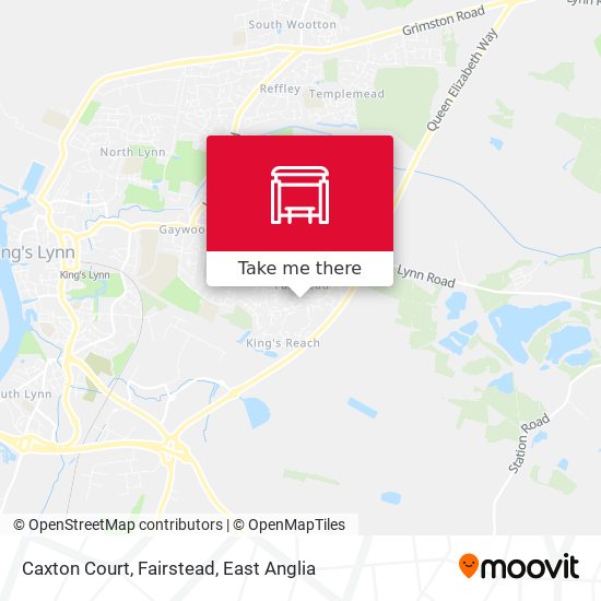 Caxton Court, Fairstead map