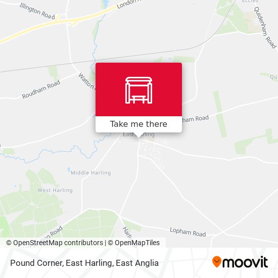Pound Corner, East Harling map