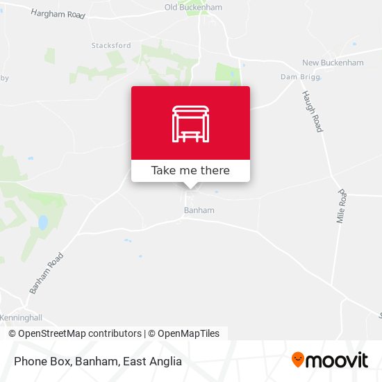 Phone Box, Banham map