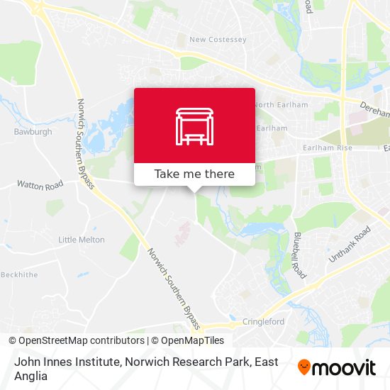 John Innes Institute, Norwich Research Park map