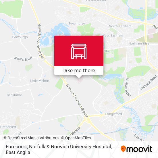 Forecourt, Norfolk & Norwich University Hospital map