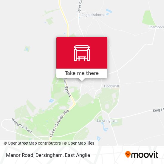 Manor Road, Dersingham map
