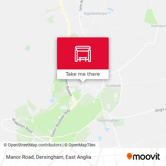 Manor Road, Dersingham map