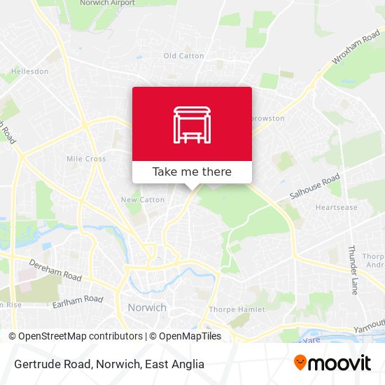Gertrude Road, Norwich map