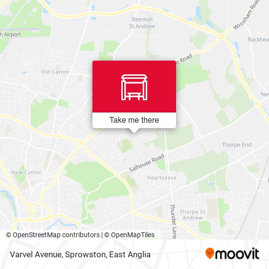 Varvel Avenue, Sprowston map