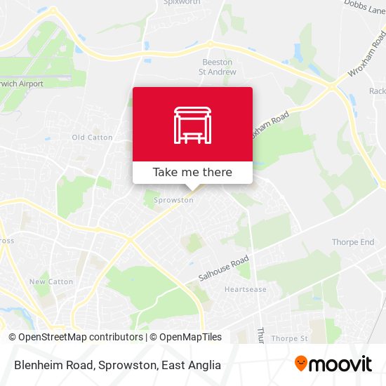 Blenheim Road, Sprowston map